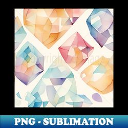 Geometric Watercolor - PNG Transparent Digital Download File for Sublimation - Unleash Your Creativity