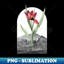 Floral Landscape Tulip - Trendy Sublimation Digital Download - Fashionable and Fearless