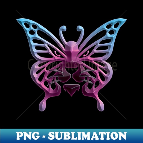 YA-82108_Wolf and butterfly 3d super soft blend drawing cute cool colorful 5207.jpg