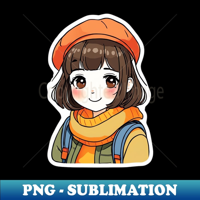 YB-42465_Kawaii Cute Smiling Girl Wearing Beret 8238.jpg