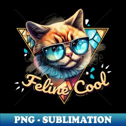 Feline cool - Unique Sublimation PNG Download - Unleash Your Creativity