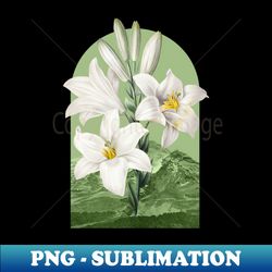 Floral Landscape Lilies - High-Resolution PNG Sublimation File - Perfect for Sublimation Mastery