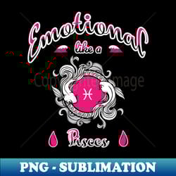 zodiac attributes pisces black - unique sublimation png download - capture imagination with every detail