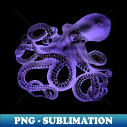 Octopus Lines Blue - Premium PNG Sublimation File - Instantly Transform Your Sublimation Projects
