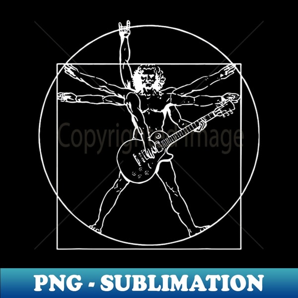 RQ-74483_Vitruvian Man Guitar Music Player Da Vinci Guitarist Rocker 4593.jpg