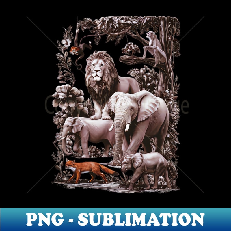 The Animal Kingdom - Instant Sublimation Digital Download