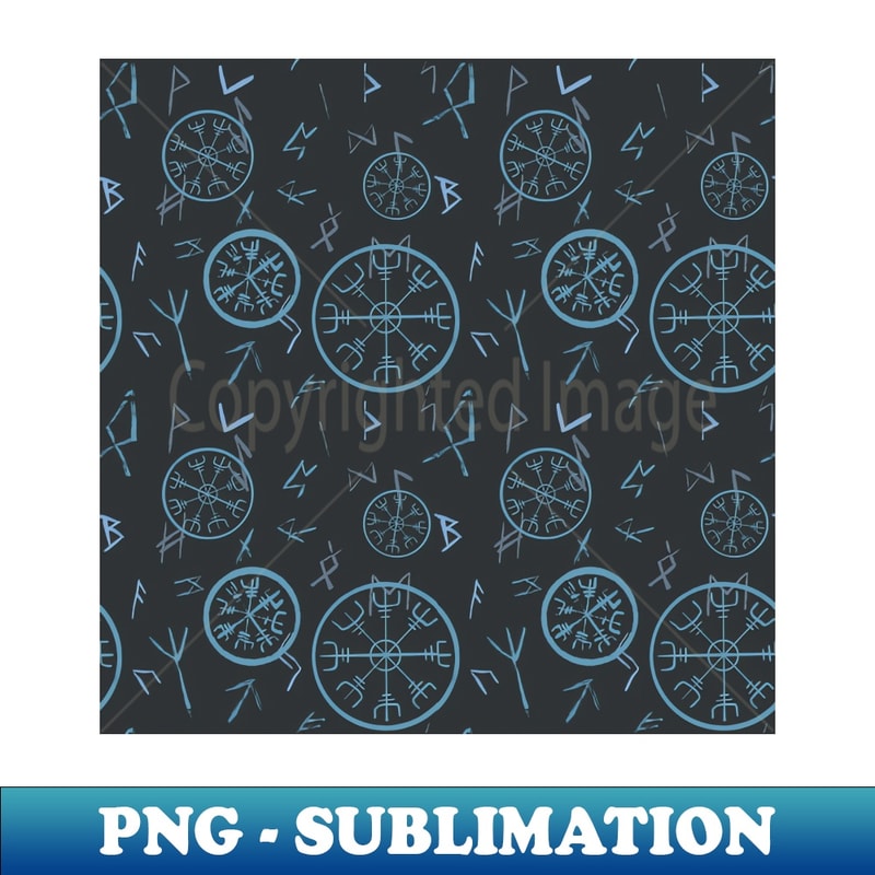 Wall Runes Blue Blue Runes - Aesthetic Sublimation Digital File | Inspire Uplift