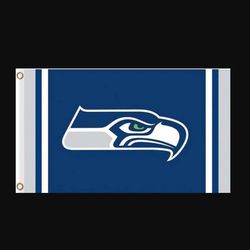 Seattle Seahawks Club Logo Sports Flag 3x5ft - Banner Man-Cave Garage style 2