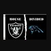 Las Vegas Raiders and Carolina Panthers Divided Flag 3x5ft.png