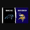 Carolina Panthers and Minnesota Vikings Divided Flag 3x5ft.png