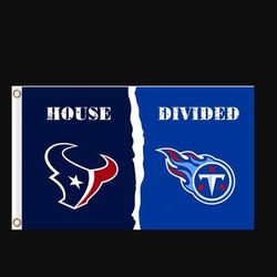 Houston Texans and Tennessee Titans Divided Flag 3x5ft