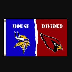Minnesota Vikings and Arizona Cardinals Divided Flag 3x5ft