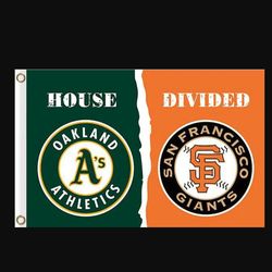 Oakland Athletics and San Francisco Giants Divided Flag 3x5ft
