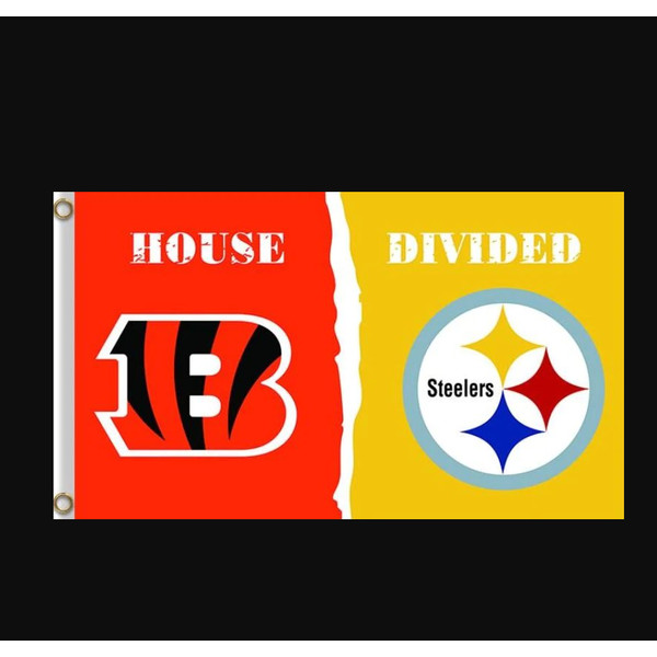 Cincinnati Bengals and Pittsburgh Steelers Divided Flag 3x5ft.png