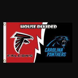 Atlanta Falcons and Carolina Panthers Divided Flag 3x5ft style 2