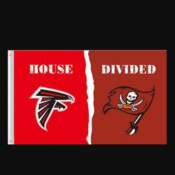 Atlanta Falcons and Tampa Bay Buccaneers Divided Flag 3x5ft