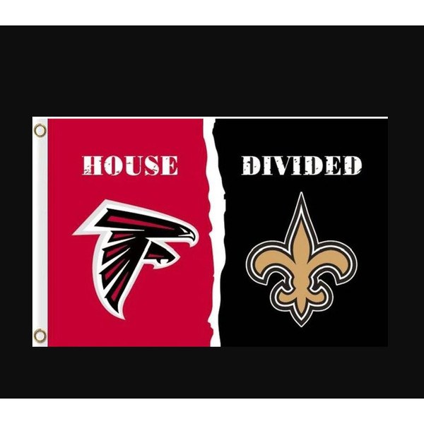 Atlanta Falcons and New Orleans Saints Divided Flag 3x5ft.png