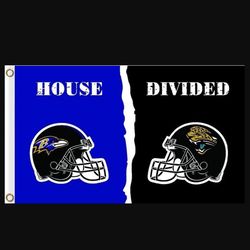 Baltimore Ravens and Jacksonville Jaguars Divided Flag 3x5ft