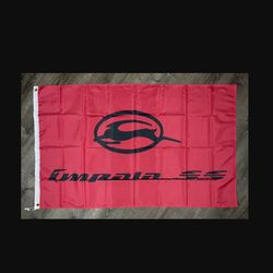 Chevrolet Chevy Impala SS Flag 3x5 ft Racing Red Banner Man-Cave Garage Club