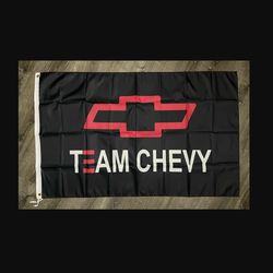 Chevrolet Team Chevy Racing Flag 3x5 ft Black Banner