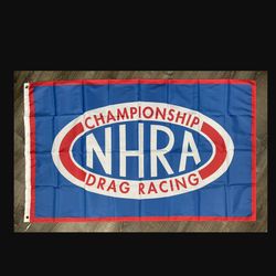 NHRA Racing Flag 3x5 ft Blue Banner National Hot Rod Association Man-Cave
