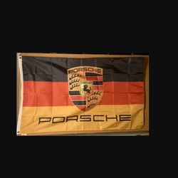 Porsche Flag 3X5 Ft Polyester Banner USA 90x150cm Black Red Yellow