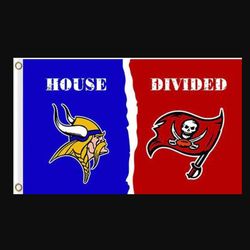 Minnesota Vikings and Tampa Bay Buccaneers Divided Flag 3x5ft
