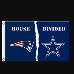 New England Patriots and Dallas Cowboys Divided Flag 3x5ft