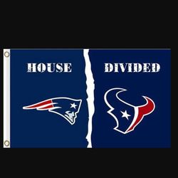 New England Patriots and Houston Texans Divided Flag 3x5ft