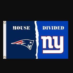 New England Patriots and New York Giants Divided Flag 3x5ft