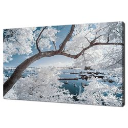 Beautiful Landscape White Leaves Trees Lake Modern Landscape Design Home Decor Canvas Print Wall Art Picture Wall Hangin