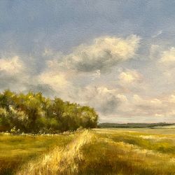 Original 6 X 8 Inch Oil Landscape Painting
