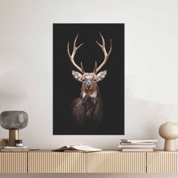 Deer Photography, Animal Canvas Art, Animal Photo Art Canvas, Trendy Wall Art, Farmhouse Art, Deer Canvas Print,