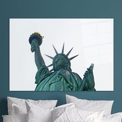 Statue of Liberty,Glass Wall Art,Neoclassical Tempered Glass,Custom Glass Printing Wall Art,Glass Art,New York Landscape