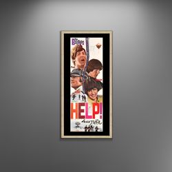 Help 1965 Japanese Film Poster, The Beatles Vintage Photo Poster Framed Canvas Print, Advertising Poster, Movie Poster,