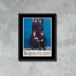 The Beatles Rock band Vintage Photo Poster Framed Canvas Print, Black and white framed, Vintage Poster, Advertising Post