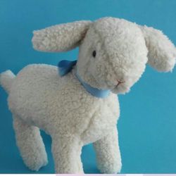 vintage toy pattern,  cute standing lamb sheep  easter pattern in pdf format