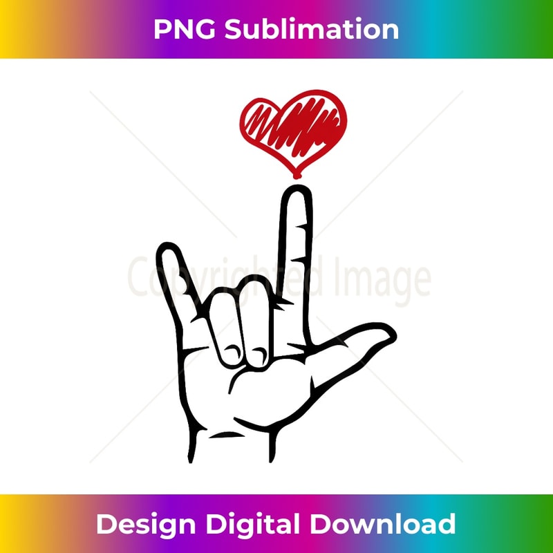 Asl Sign Heart ASL I Love You Hand Heart Sign Language - Vibrant Sublimatio | Inspire ...