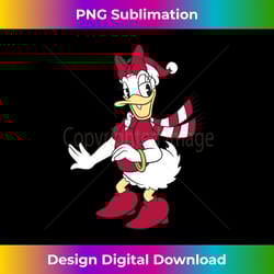 disney daisy duck classic christmas portrait long sleeve - artisanal sublimation png file - customize with flair