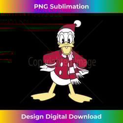 disney mickey & friends donald duck christmas portrait long sleeve - timeless png sublimation download - craft with boldness and assurance