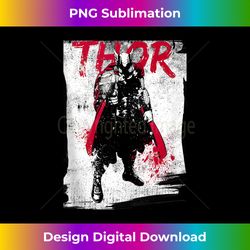 Marvel Thor Grunge Paint Splatter Logo Tank Top - Sleek Sublimation PNG Download - Immerse in Creativity with Every Design