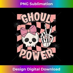Ghoul Power Skull Halloween Girl Power Toddler Kids Retro - Crafted Sublimation Digital Download - Customize with Flair