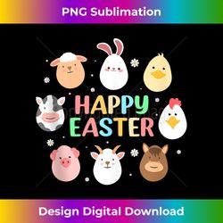 Farm Animal Friends Group Shot Happy Balloons Easter Day - Vibrant Sublimation Digital Download - Chic, Bold, and Uncomp