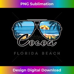 Cocoa Beach Florida Palm Tree Sunglasses Souvenir - Professional Sublimation Digital Download