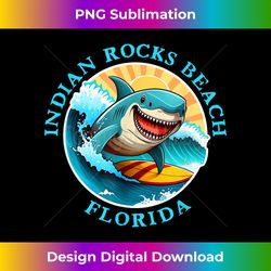 Indian Rocks Beach Florida Happy Surfing Shark Souvenir - High-Quality PNG Sublimation Download
