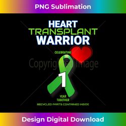 Womens Heart Transplant Survivor Warrior First 1 Year Anniversary V-Neck - PNG Transparent Digital Download File for Sub
