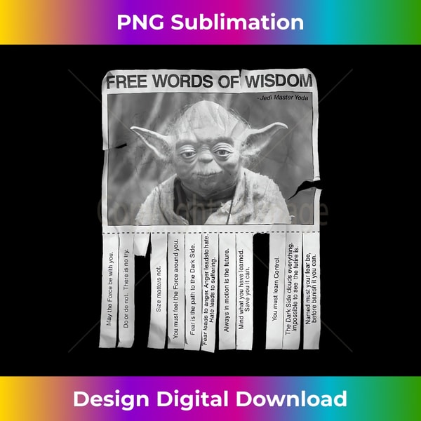 Star Wars Yoda Free Words Of Wisdom Poster Tank Top 2 PNG Inspire Star wars yoda free words of wisdom poster tank top 2 png inspire