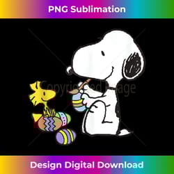 peanuts - snoopy woodstock easter egg painting tank top 2
