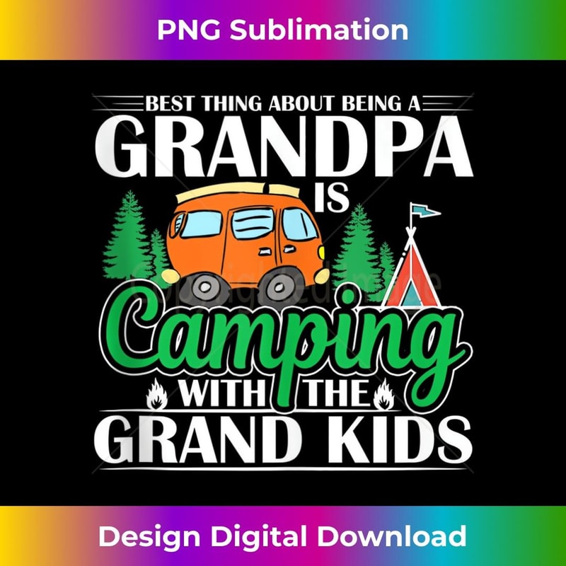 Camping With Grandpa Fun Campers Gift For Grandparents Tank Top - Unique Sublimation PNG Download