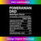 Pomeranian Dad Nutrition Facts Funny Pomeranian Dog Owner 1 - Exclusive PNG Sublimation Download
